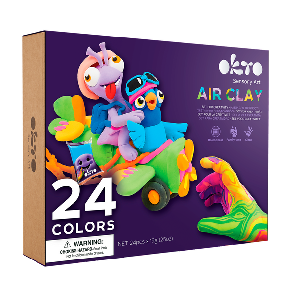 Sensory Art: 24 Colors Air Clay Creativity Set