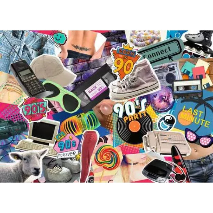 Puzzle 1000 Pezzi Blockbuster - The 90s – Poster Dei Film Anni '90 Incluso – Dimensioni 68x49cm
