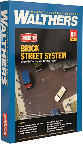 933-3139  -  Street System Brick Cmplt - HO Scale main image 0