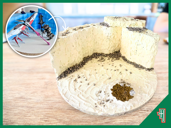 Building a Martian Gunpla Diorama Base: Barbatos vs Hashmal Part 2