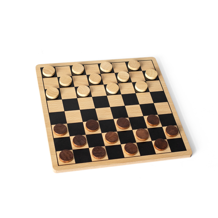 10" Wooden Checkers Set
