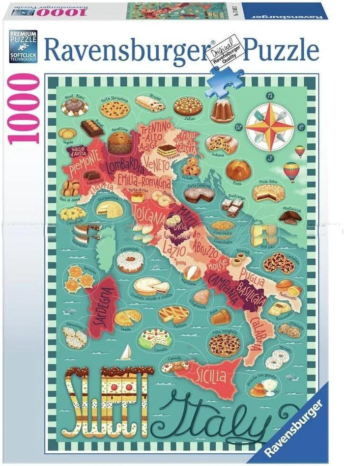 1000pc Map of Italy - Sweet Puzzle