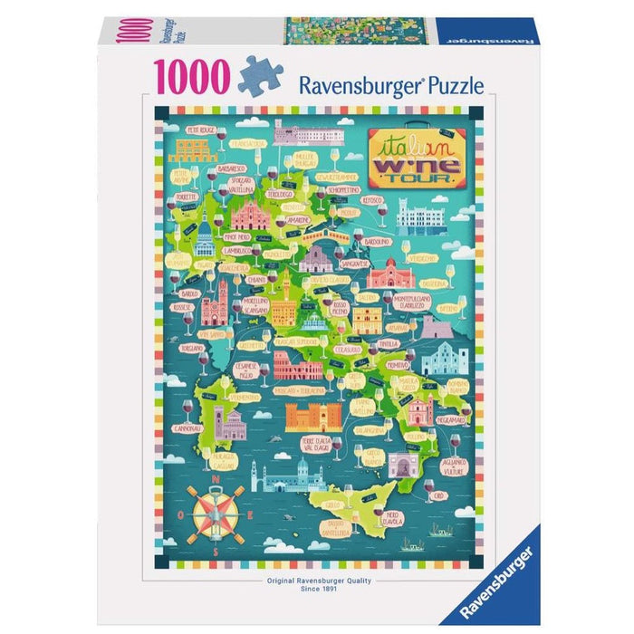 1000pc Map of Italy Wines Puzzle