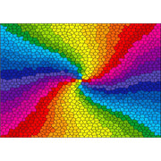 1000pc Stained Glass Rainbow Burst Jigsaw Puzzle