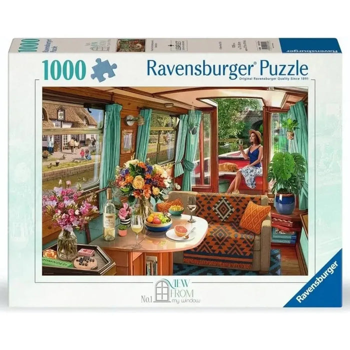 1000pc View from My Window No 1 Canal Boat Puzzle
