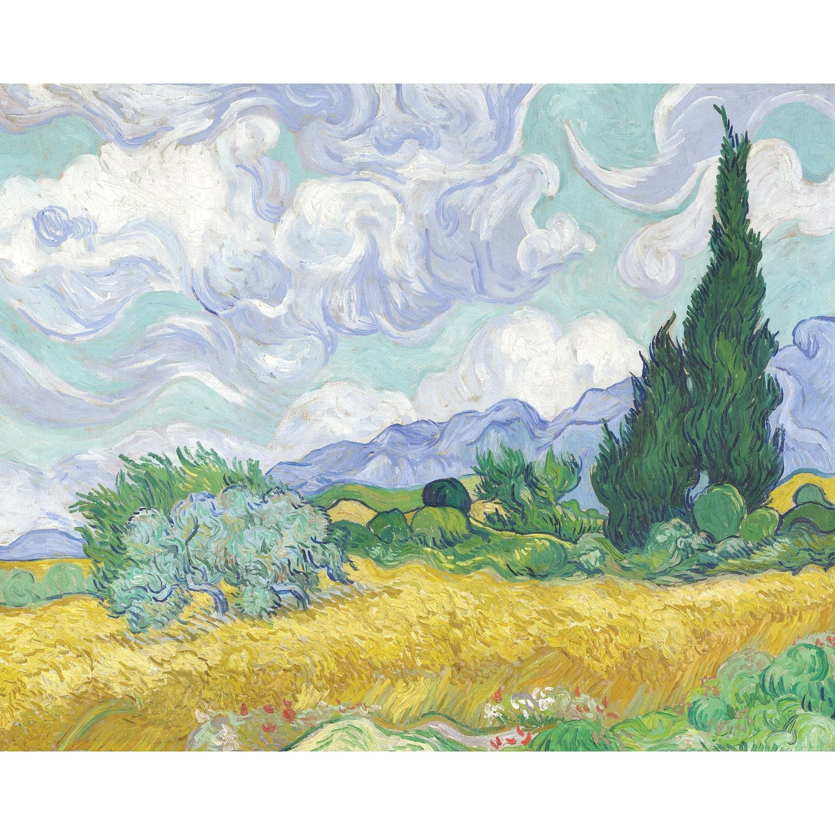 1000pc Wheat Fields with Cypres Puzzle