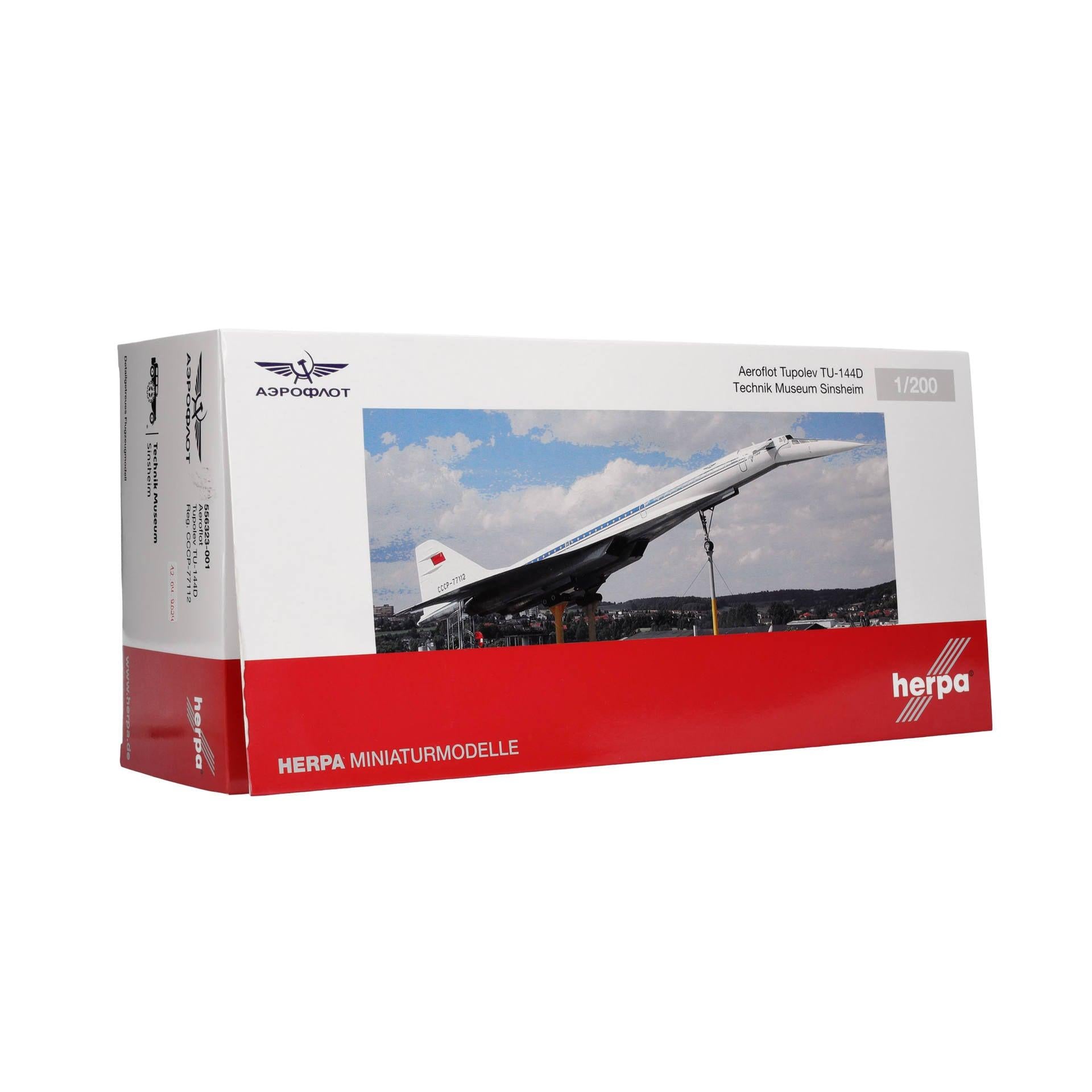 Herpa 1/200 Aeroflot Tupolev TU-144D Technik-Museum Sinsheim CCCP