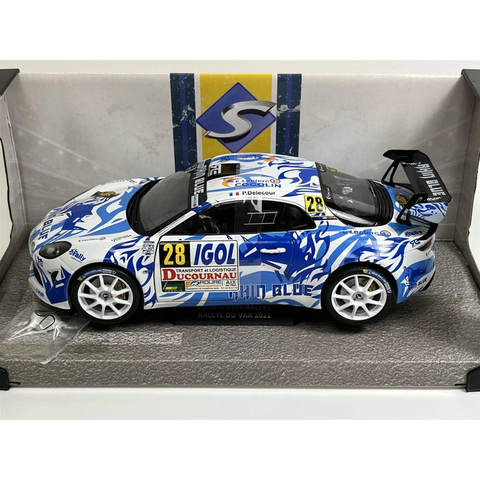 1/18 Alpine A110 RallyE RallyE Du Var 2021 P. Delecour S.De Castelli