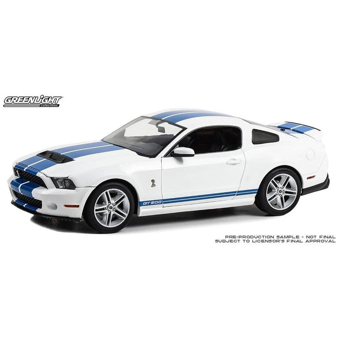 1/18 White with Blue Stripes 2011 Shelby GT500