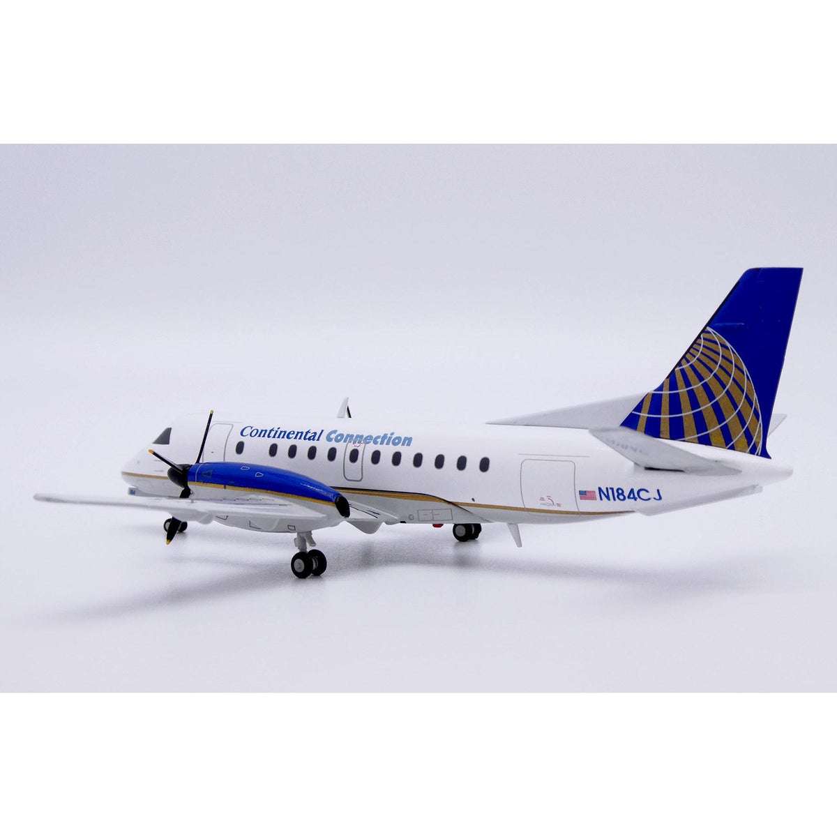 1/200 Continental Connection (Colgan Air) Saab 340B Reg: N184CJ with Stand