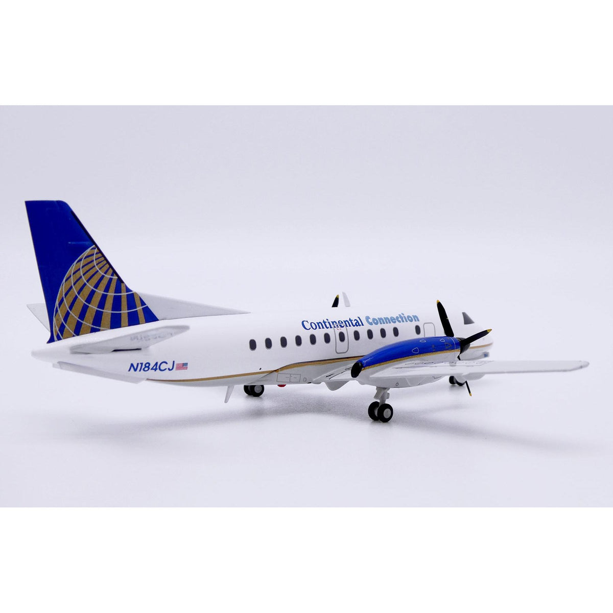 1/200 Continental Connection (Colgan Air) Saab 340B Reg: N184CJ with Stand