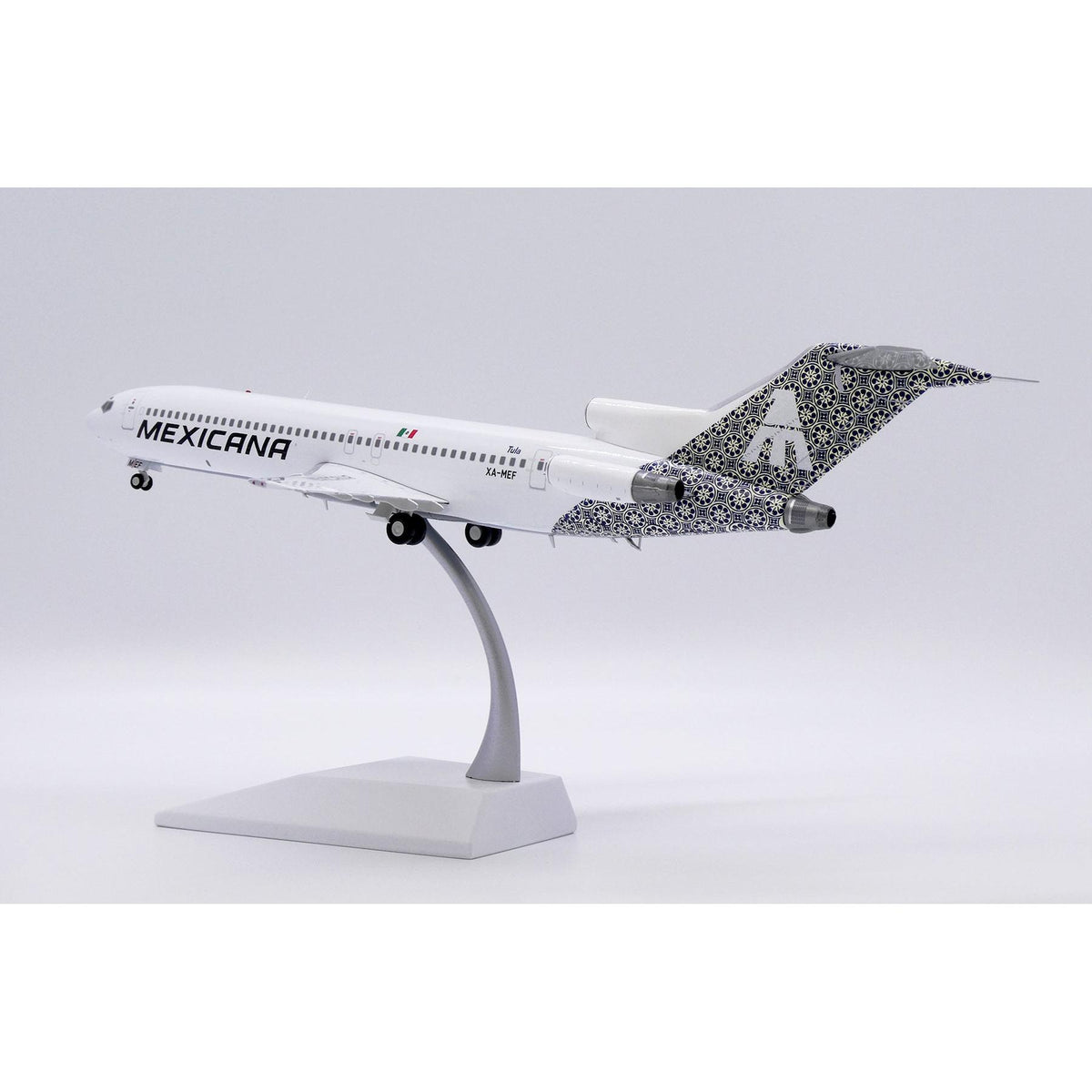 1/200 Mexicana Boeing 727-200 "Tula" Reg: XA-MEF with Stand