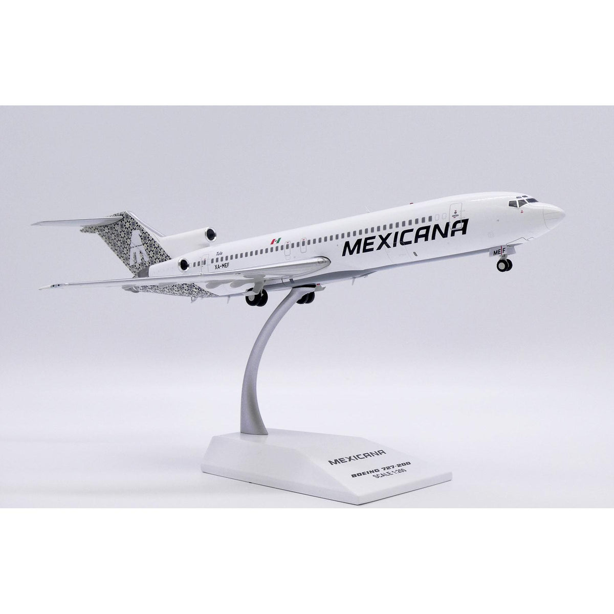 1/200 Mexicana Boeing 727-200 "Tula" Reg: XA-MEF with Stand