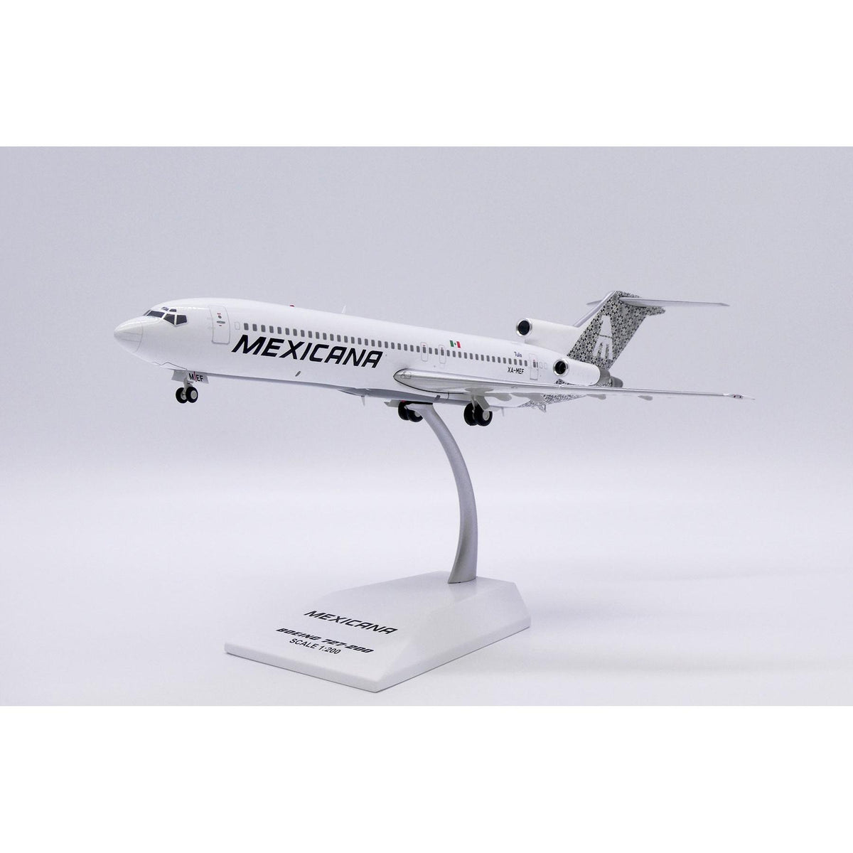 1/200 Mexicana Boeing 727-200 "Tula" Reg: XA-MEF with Stand