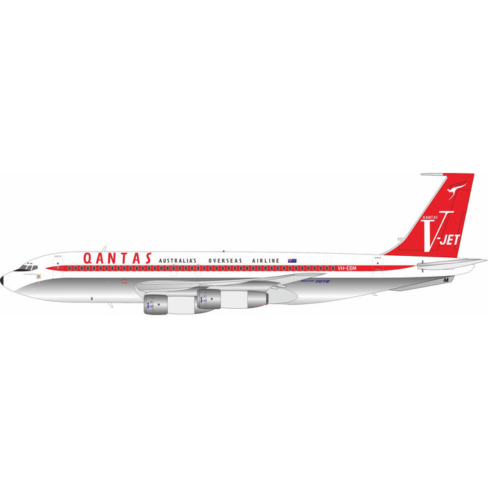 1/200 Qantas Boeing 707-100 VH-EBM Polished - City of Launceston