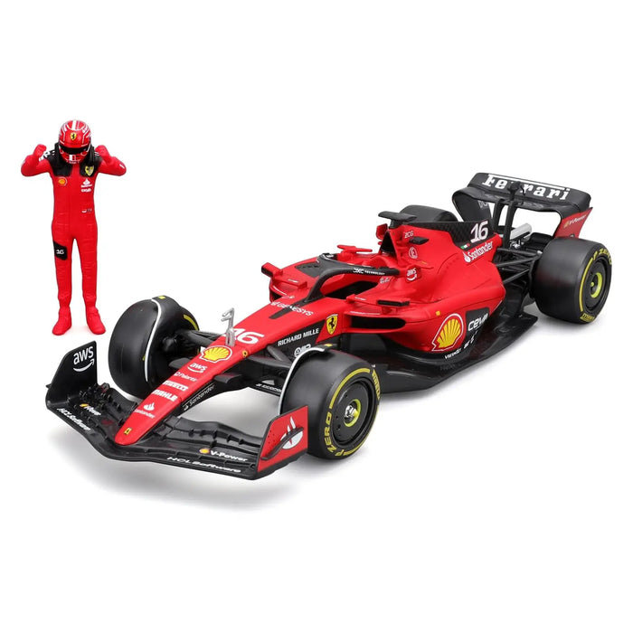 1/24 2023 F1 Ferrari SF-23 #16 with Leclerc Driver Figurine in WB