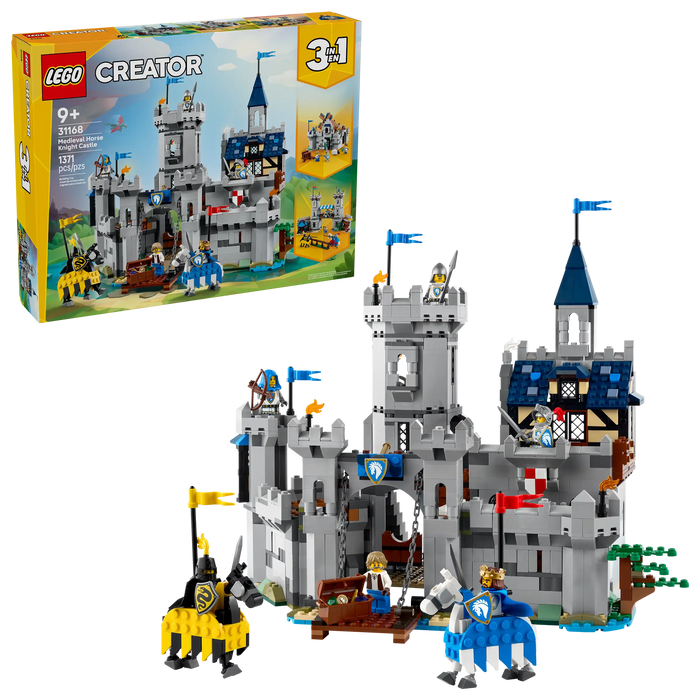 CREATOR 3-in-1 - Medieval Horse Knight Castle