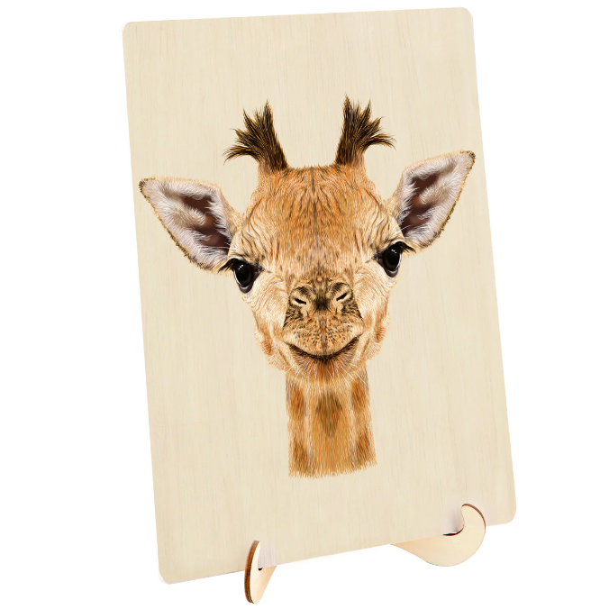 128pc Wooden Jigsaw Puzzle - Giraffe