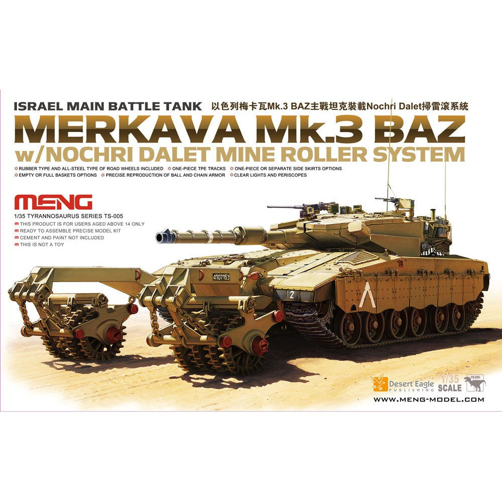 1/35 Israel Main Battle Tank Merkava Mk.3 BAZ with Nochri Dalet Mine Roller System_1