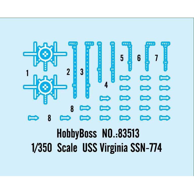 1/350 Virginia SSN-774 Plastic Model Kit