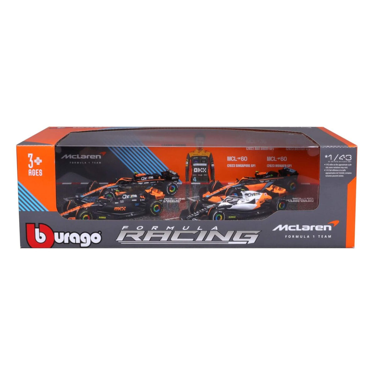 1/43 F1 Gift Set McLaren MCL36 & MCL60 #4 Norris 4pcs