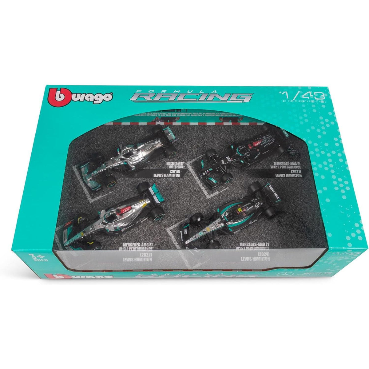 1/43 F1 Gift Set Mercedes-AMG (W10, W12, W13, W15) #44 Hamilton 4pcs