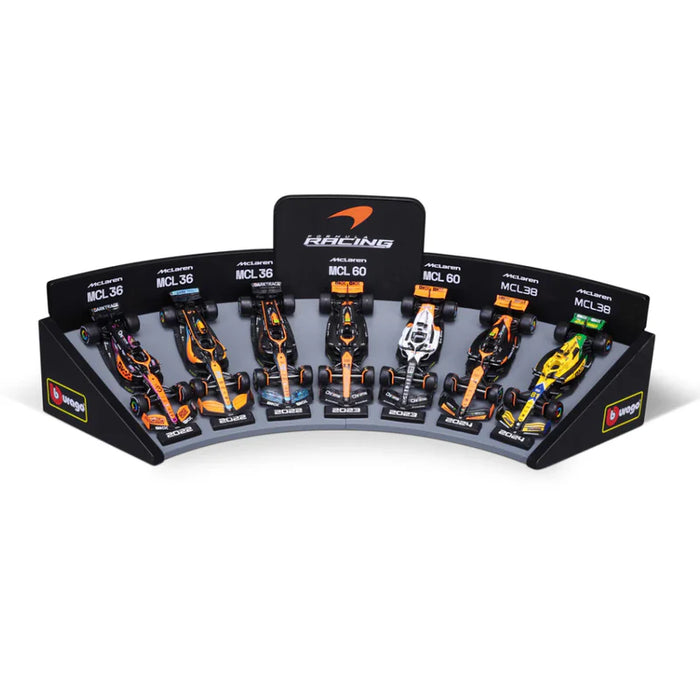 1/43 F1 McLaren Gift Set 7-Piece Collection & Display Stand