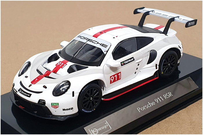 1/43 Porsche 911 GT3 RSR White with Red Stripe & Graphic Race Series