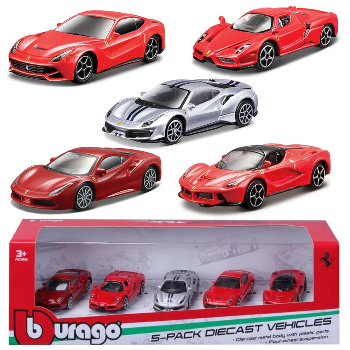 1/64 Ferrari Race & Play Ferrari Drive 5-Pack Collection in WB