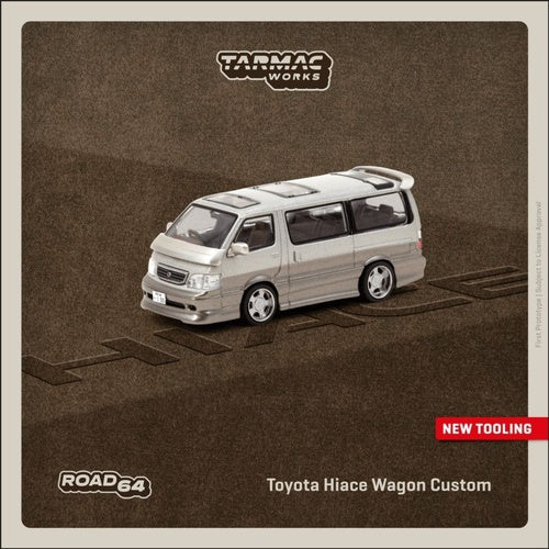 1/64 Toyota Hiace Wagon Custom - Silver/Brown