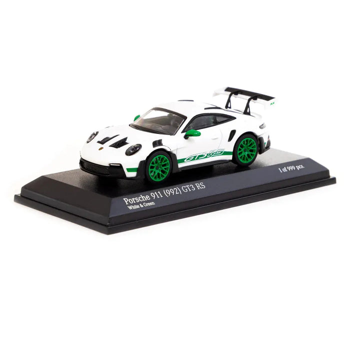 1/64 White/Green Porsche 911 (992) GT3 RS