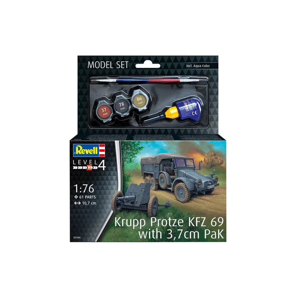 1/76 Krupp Protze KFZ 69 with 3.7cm Pak Model Set