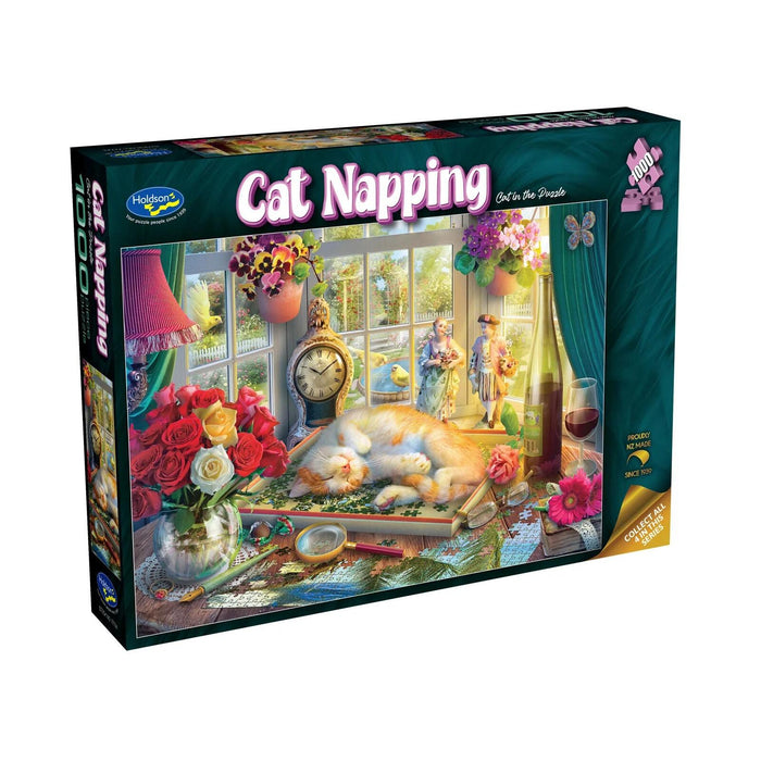 1000pc Cat Napping: Cat in the Puzzle