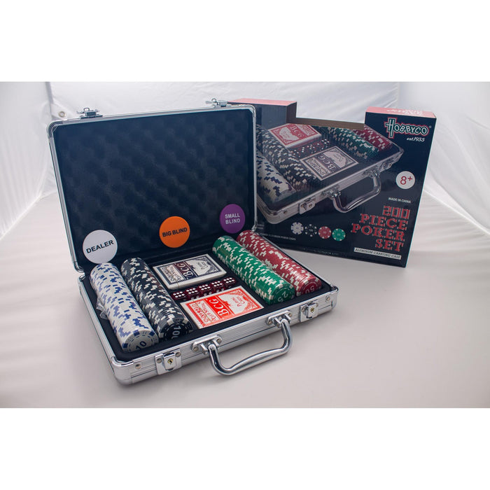 200pc Poker Set in Case with Numbered Chips