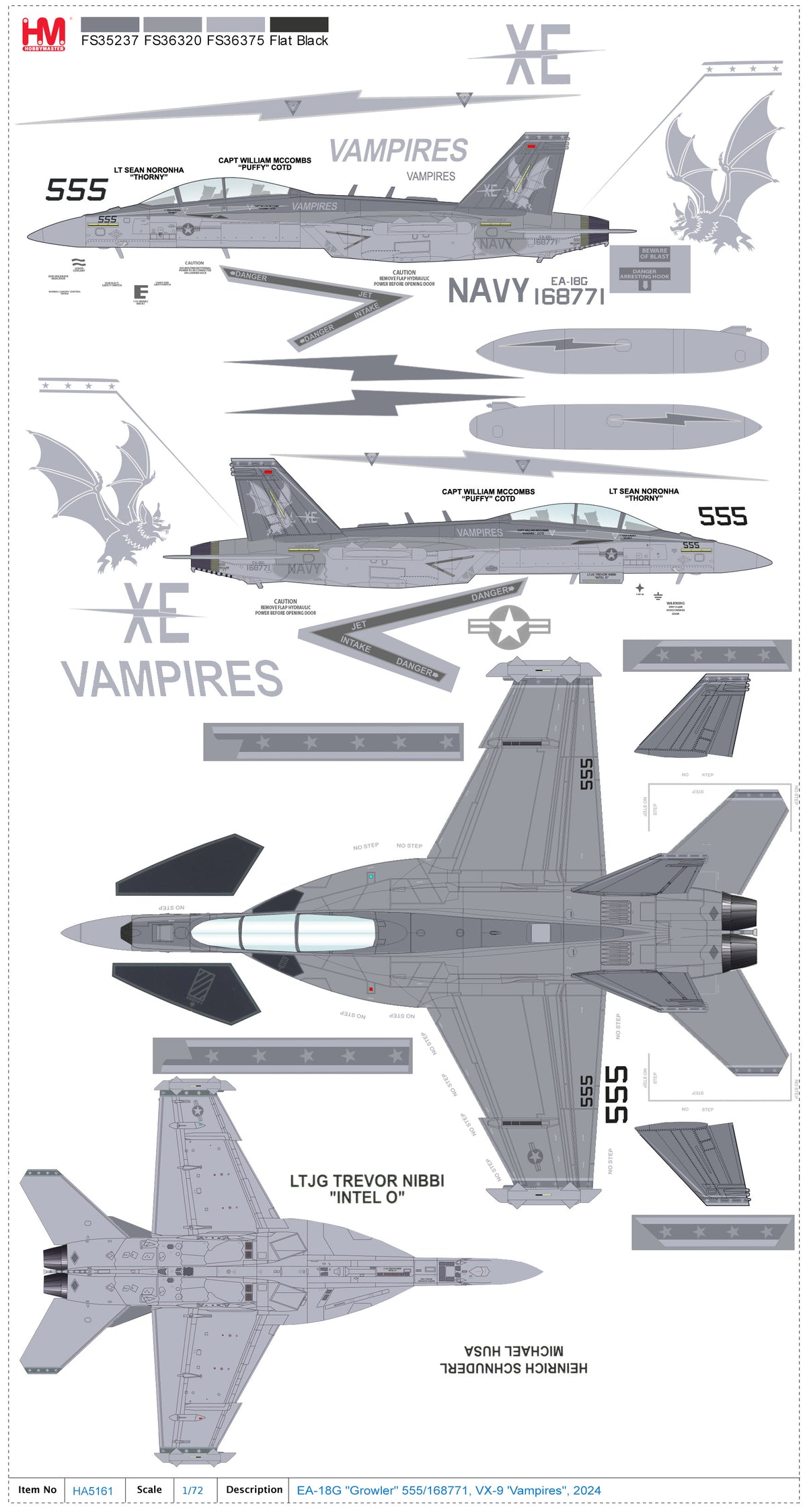 1/72 EA-18G "Growler" 555/168771 VX-9 'Vampires" 2024