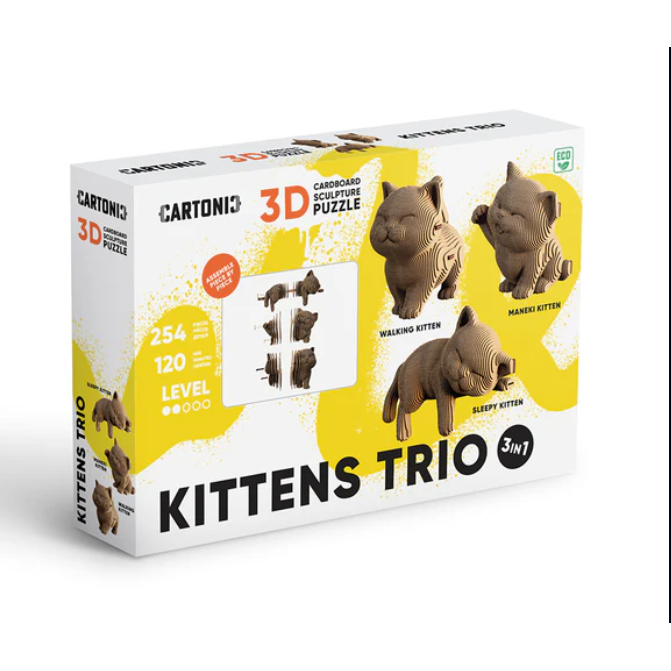 254pc 3D Puzzle Kittens Trio