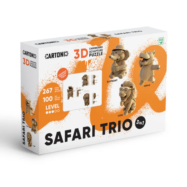 267pc 3D Puzzle Trio Safari