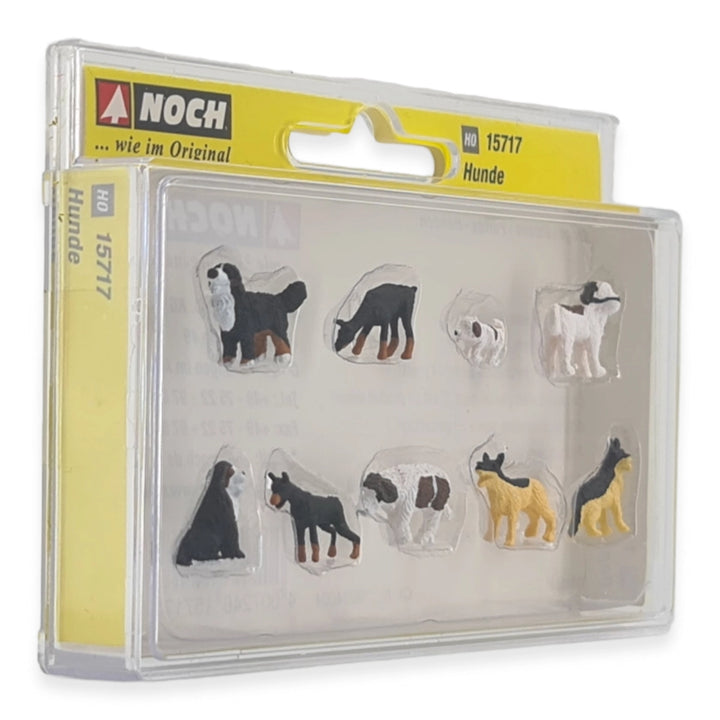 Noch HO Dogs (9 Dogs of Different Breeds) – Hobbyco