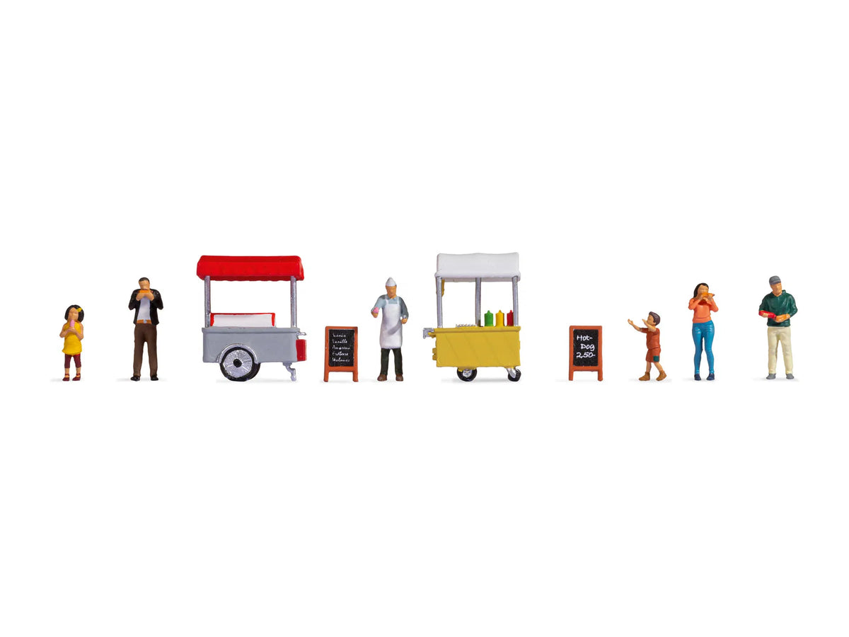 HO Themed Figures Set "Ice Cream & Hotdog Van"