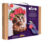 3D Modeling+Painting Kit 30x40cm - A Cat in a Flower Crown
