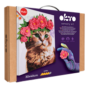 3D Modeling+Painting Kit 30x40cm - A Cat in a Flower Crown