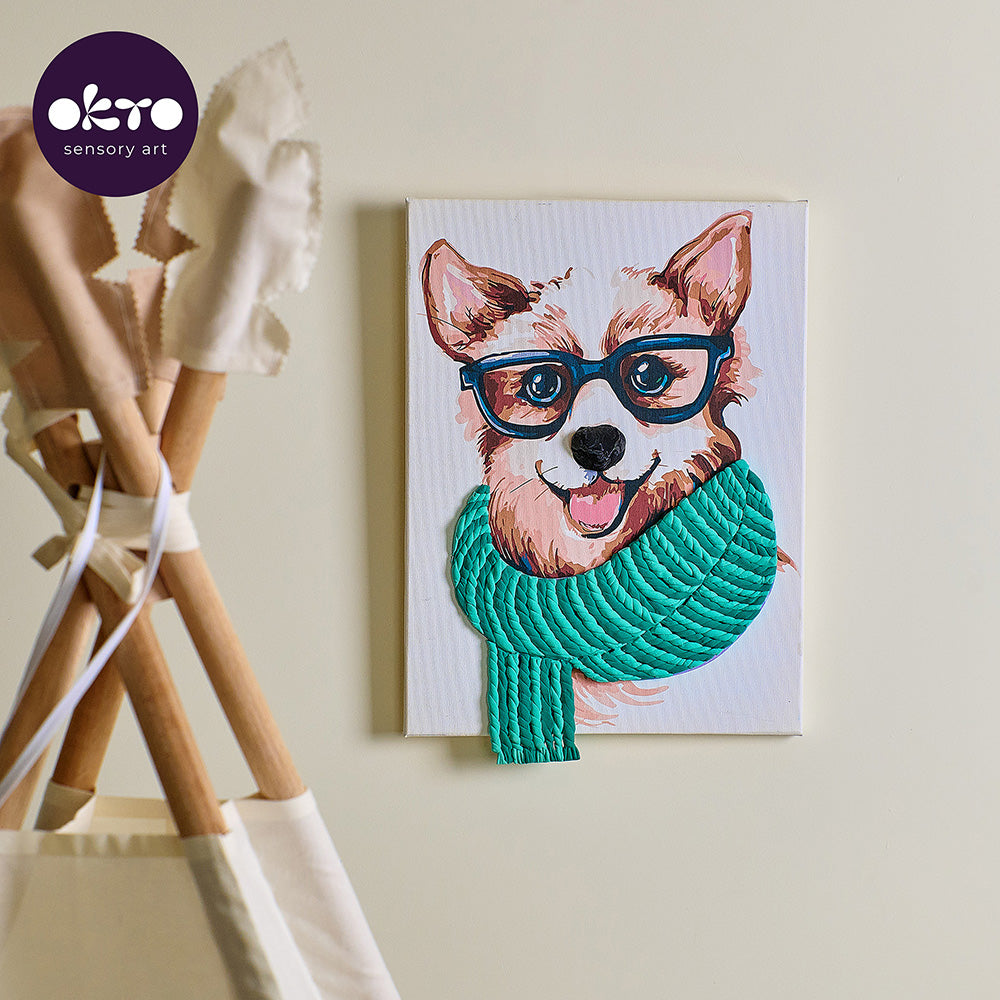 image6_3D Modeling+Painting Kit 30x40cm - Fashion Corgi