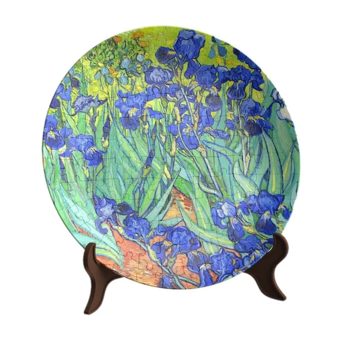 3D Plate Van Gogh Cafe Irises Puzzle