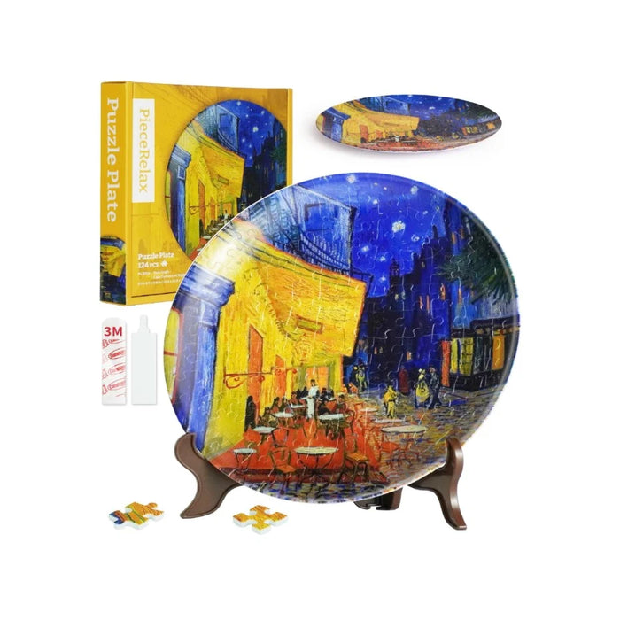 3D Plate Van Gogh Cafe Terrace At Night Puzzle