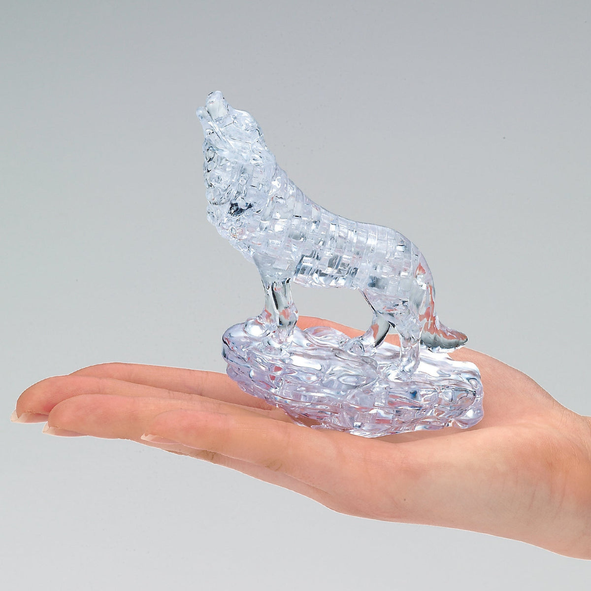 3D Silver Wolf Crystal Puzzle