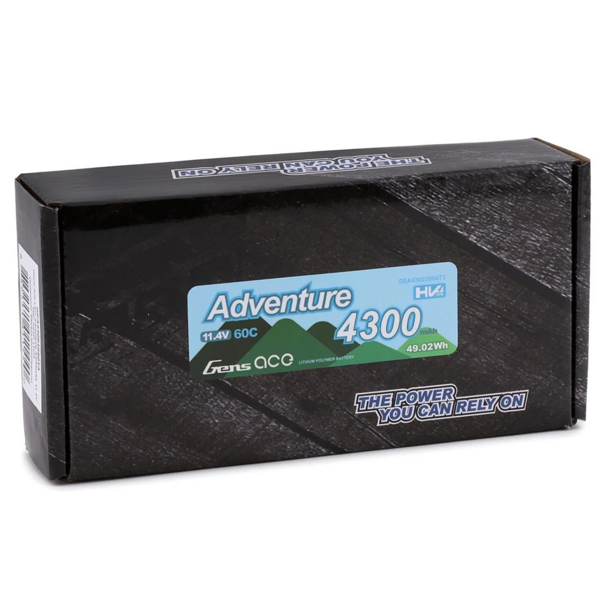 3S Adventure 4300mAh 11.4V 60C Soft Case HV LiPo Battery (1TO3/Deans/XT60)