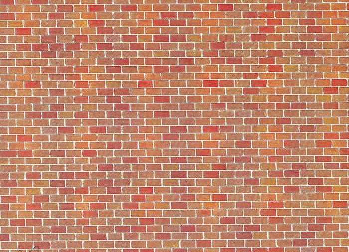 HO Wall Card Red Brick
