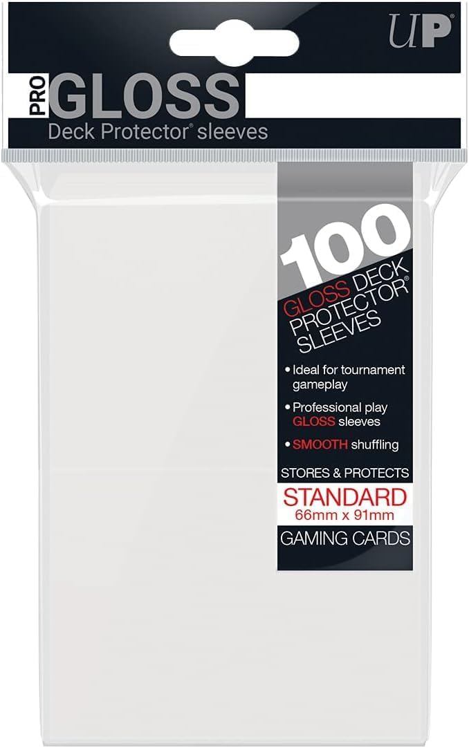 Ultra Pro: UP82689 PRO-Gloss 100ct Standard Deck Protector Sleeves: Clear