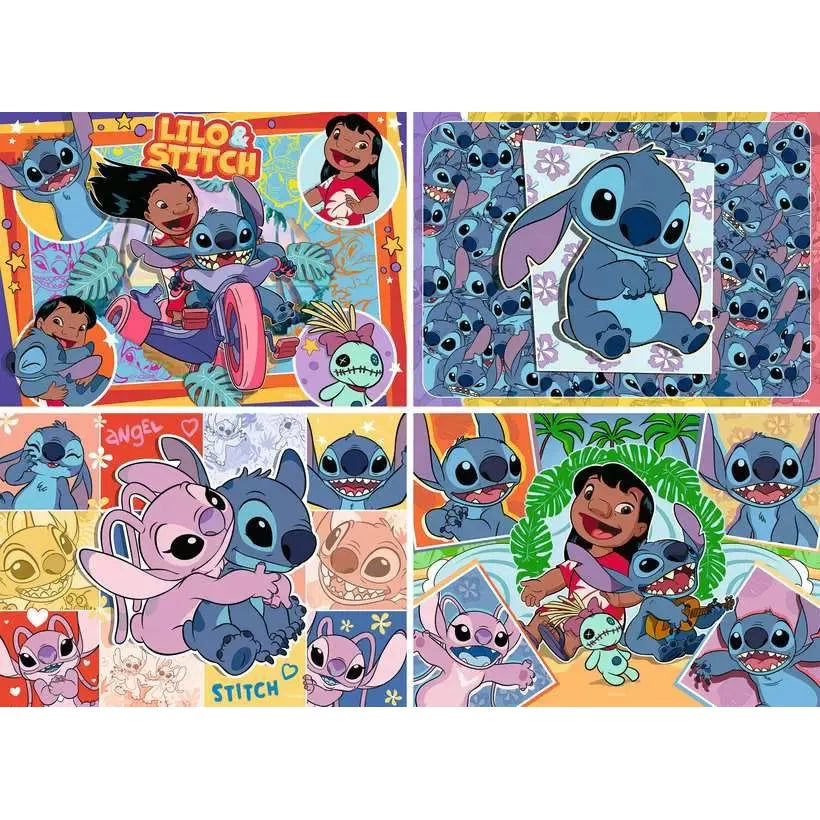 4x100pc Disney Stitch Bumper Pack Puzzle