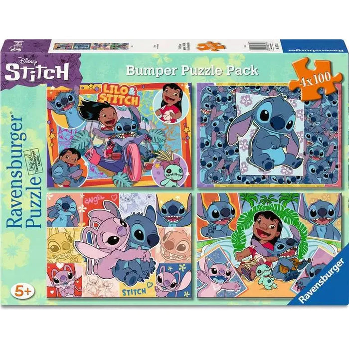 4x100pc Disney Stitch Bumper Pack Puzzle